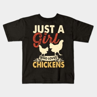 Just A Girl Who Loves Chickens T Shirt For Women T-Shirt Kids T-Shirt